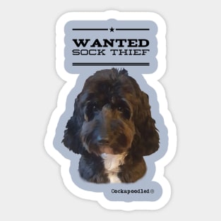 Cockapoo / Doodle Dog Sock Thief Sticker